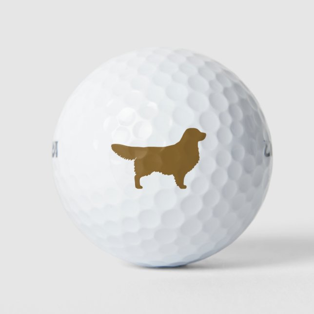Golden Retriever Silhouette | Dog Breed Golf Balls (Front)