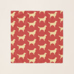 Golden Retriever Silhouettes Pattern Scarf<br><div class="desc">Golden Lover's Scarf</div>