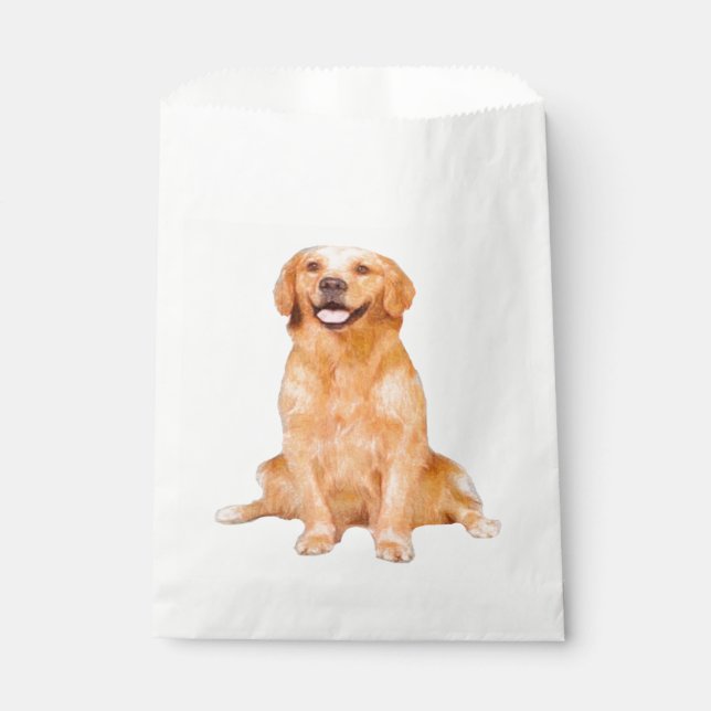 Golden Retriever Sitting Favour Bags (Front)