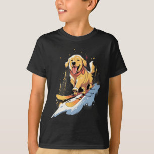 Golden Retriever Skiing Dog Skier Ski Winter Snow T-Shirt