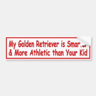 Golden Retriever 'Smart' Bumper Sticker