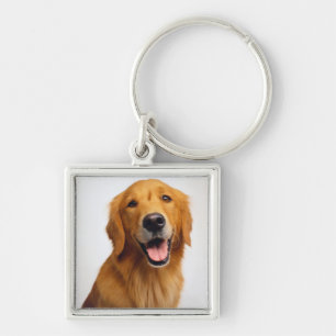 Golden Retriever Smile Key Ring