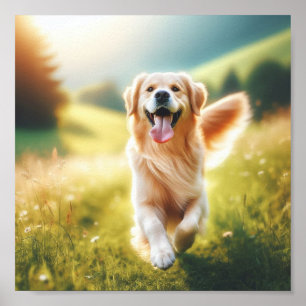 Golden Retriever - So Happy Poster