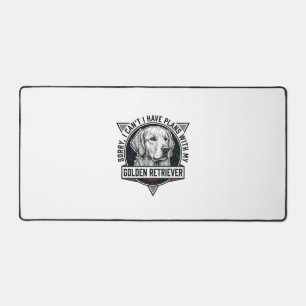 Golden Retriever Sorry I Have Plans Dog Lover Desi Desk Mat