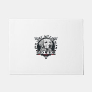 Golden Retriever Sorry I Have Plans Dog Lover Desi Doormat