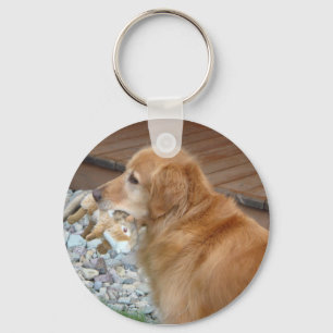Golden Retriever Soulful Key Ring