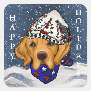 Golden Retriever Square Sticker