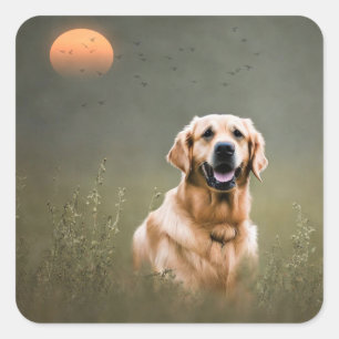 Golden Retriever  Square Sticker