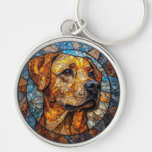 Golden Retriever Stained Glass Artwork