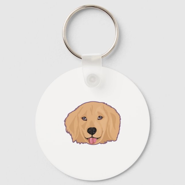 Golden Retriever Sticker    Key Ring (Front)