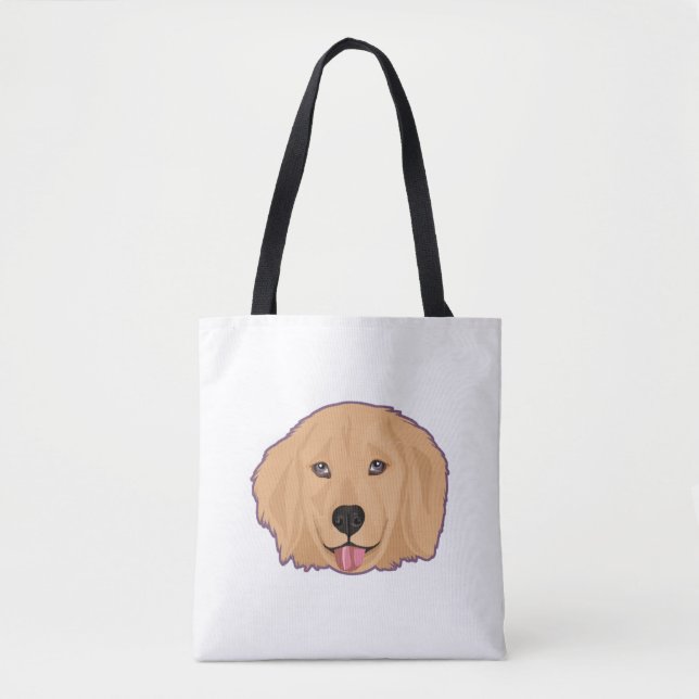 Golden Retriever Sticker    Tote Bag (Front)