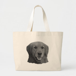 Golden Retriever Stylised Image Large Tote Bag