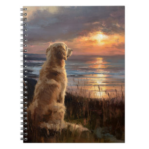 Golden Retriever Sunset Notebook