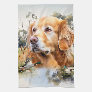Golden Retriever Tea Towel