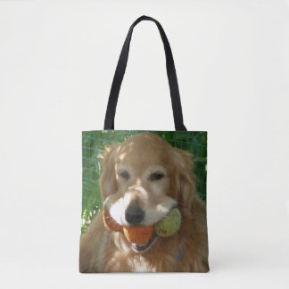 Golden Retriever & Tennis Balls  Tote Bag