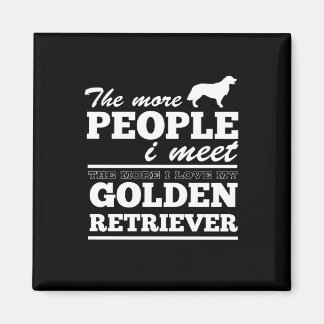 Golden Retriever The More I Meet Magnet