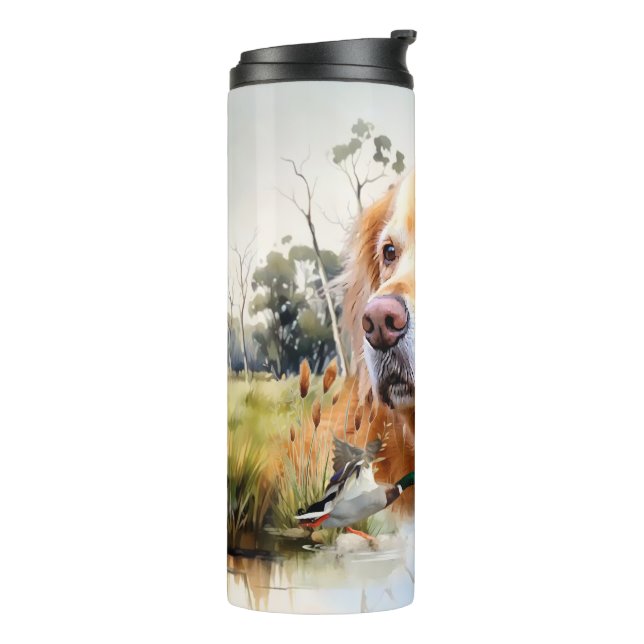 Golden Retriever Thermal Tumbler (Rotated Left)