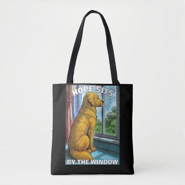 golden retriever tote bag (Front)