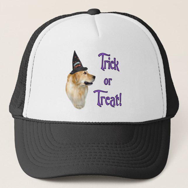 Golden Retriever Trick Trucker Hat (Front)