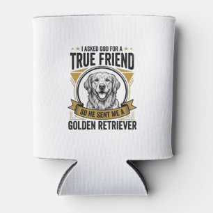 Golden Retriever True Friend Vintage Dog Lover Des Can Cooler