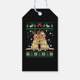Golden retriever Ugly Christmas Dog Funny Christma Gift Tags