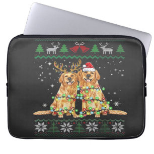 Golden retriever Ugly Christmas Dog Funny Christma Laptop Sleeve