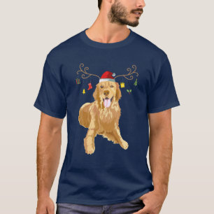 Golden Retriever Ugly Xmas Sweater Antlers Dog Lov