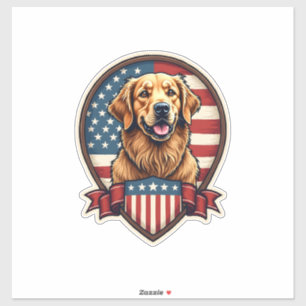 Golden Retriever USA Pride Vintage Dog Tee