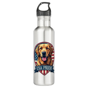 Golden Retriever USA Pride Vintage Dog Tee 4 710 Ml Water Bottle