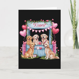 Golden Retriever Valentine Hearts Dog Lovers Valen Card