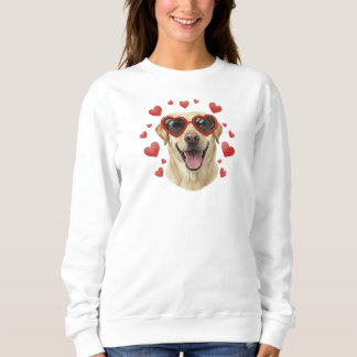 Golden Retriever Valentine Oil Painting Dog Portra Sweatshirt
