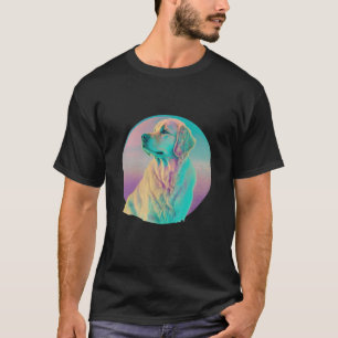 Golden Retriever Vaporwave Retrowave Aesthetic  1 T-Shirt