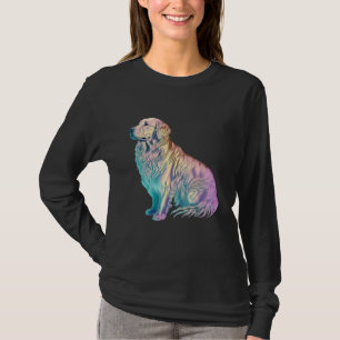 Golden Retriever Vaporwave Retrowave Aesthetic  2 T-Shirt