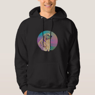 Golden Retriever Vaporwave Retrowave Aesthetic Hoodie