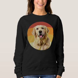 Golden Retriever Vintage Retro Face Dog Sweatshirt