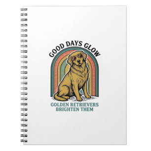 Golden Retriever Vintage Shirt Retro Engraving Dog Notebook