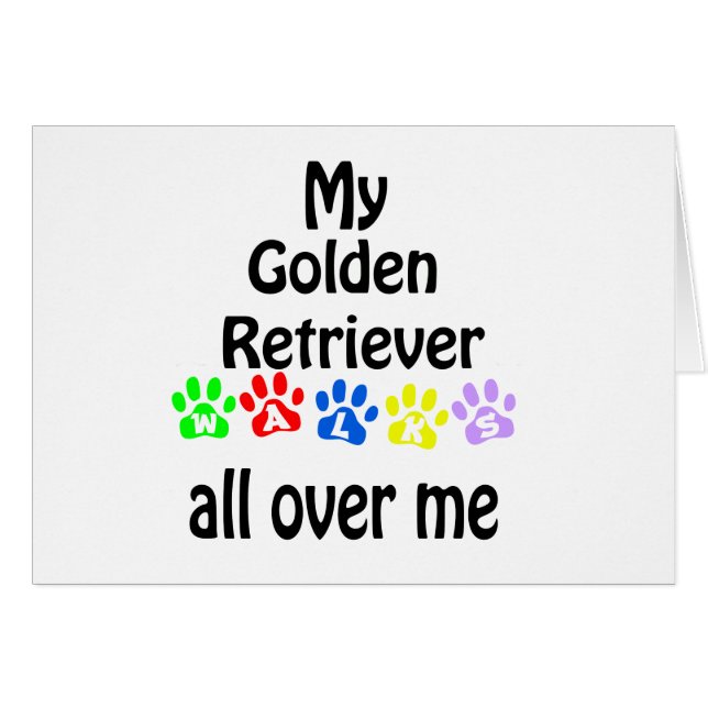 Golden Retriever Walks Design (Front Horizontal)