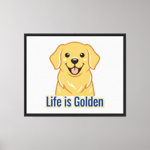 Golden Retriever Wall Art – “Life is Golden” Print