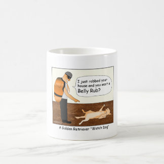 Golden Retriever Watch Dog Cartoon Mug