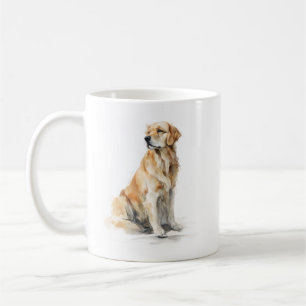 Golden Retriever Watercolor Art Coffee Mug