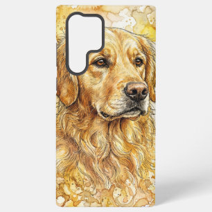 Golden Retriever Watercolor Painting phone case