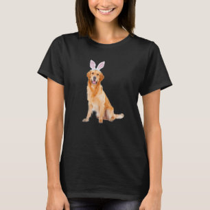 Golden Retriever Wearing Easter Bunny Ears Dog T-Shirt
