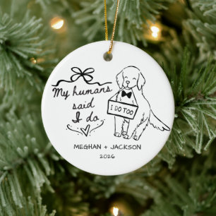 Golden Retriever Wedding Ornament