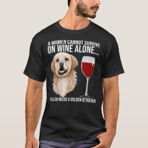 Golden Retriever Wine T-Shirt