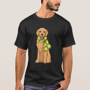 Golden Retriever Winter Scarf Dog Lover Mum Dad Wi T-Shirt