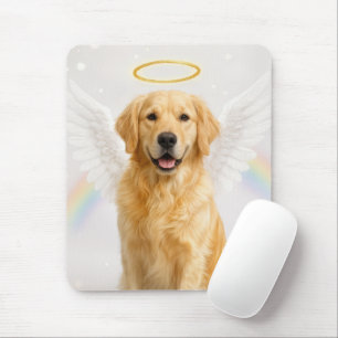 Golden Retriever With Angel Wings and Halo  Mouse Pad