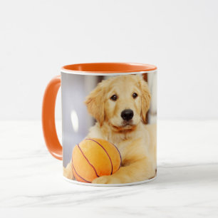 Golden Retriever With Basketball Toy Mug