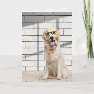 Golden Retriever with Bowtie Father's Day Card