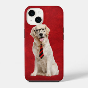 Golden Retriever With Glasses iPhone 14 Case