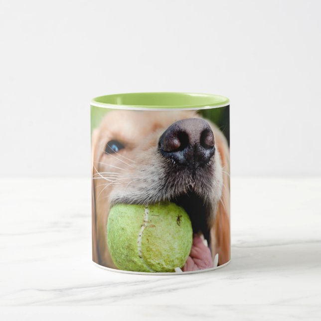 Golden Retriever With Tennis Ball Mug (Center)